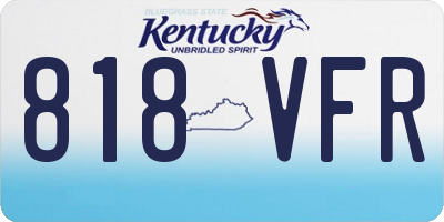 KY license plate 818VFR