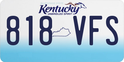 KY license plate 818VFS