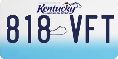 KY license plate 818VFT