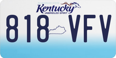 KY license plate 818VFV