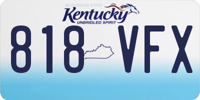 KY license plate 818VFX