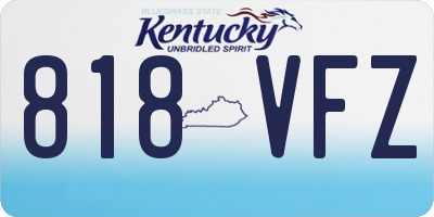 KY license plate 818VFZ