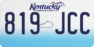 KY license plate 819JCC