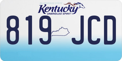 KY license plate 819JCD