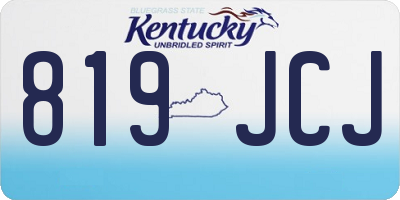 KY license plate 819JCJ