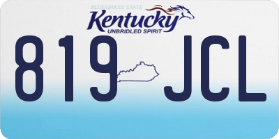 KY license plate 819JCL