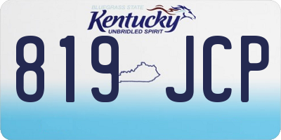KY license plate 819JCP