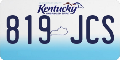 KY license plate 819JCS