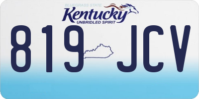 KY license plate 819JCV