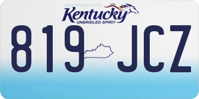 KY license plate 819JCZ