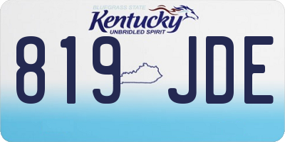 KY license plate 819JDE