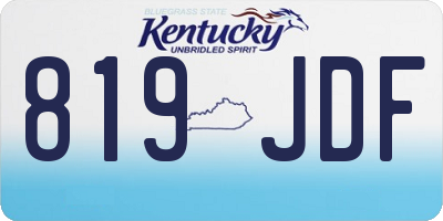 KY license plate 819JDF