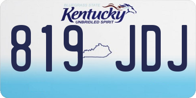 KY license plate 819JDJ