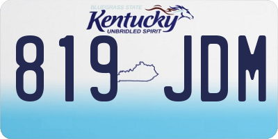 KY license plate 819JDM