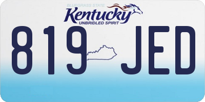 KY license plate 819JED