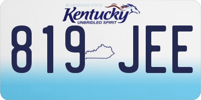 KY license plate 819JEE