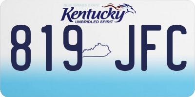 KY license plate 819JFC