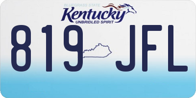 KY license plate 819JFL