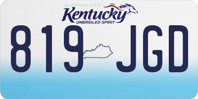 KY license plate 819JGD
