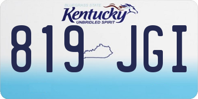 KY license plate 819JGI