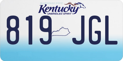 KY license plate 819JGL