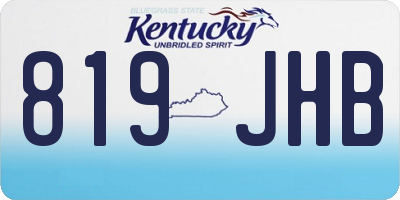KY license plate 819JHB