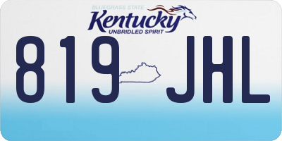 KY license plate 819JHL