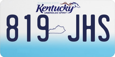 KY license plate 819JHS