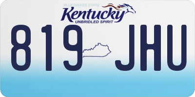 KY license plate 819JHU