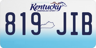 KY license plate 819JIB
