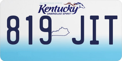 KY license plate 819JIT