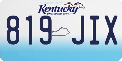 KY license plate 819JIX