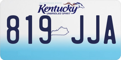 KY license plate 819JJA