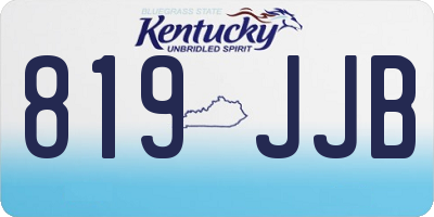 KY license plate 819JJB