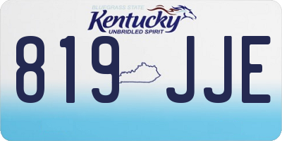 KY license plate 819JJE