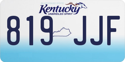 KY license plate 819JJF