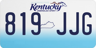 KY license plate 819JJG