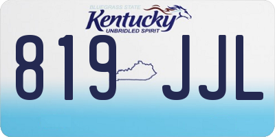 KY license plate 819JJL