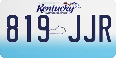 KY license plate 819JJR