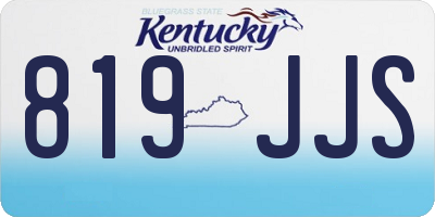 KY license plate 819JJS