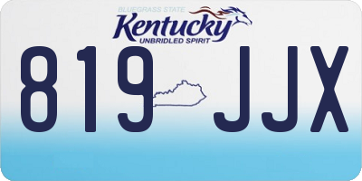 KY license plate 819JJX