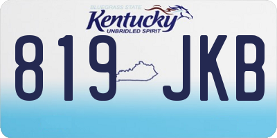 KY license plate 819JKB