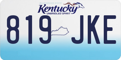 KY license plate 819JKE
