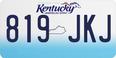 KY license plate 819JKJ