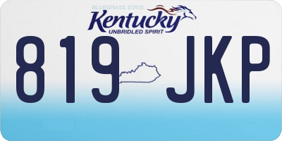 KY license plate 819JKP