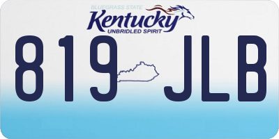 KY license plate 819JLB