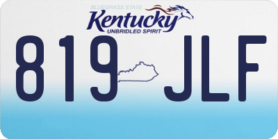 KY license plate 819JLF