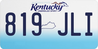 KY license plate 819JLI