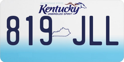KY license plate 819JLL