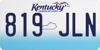 KY license plate 819JLN